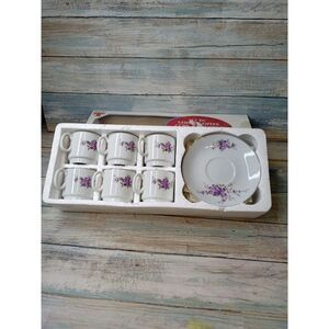 Tabletops Unlimited‎  Tea Coffee  12 pc Espresso Cup and Saucer Set IOB Floral